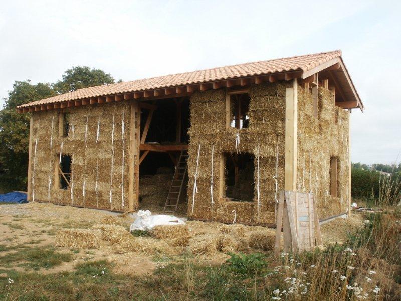 Maison paille à Beaussais (79)